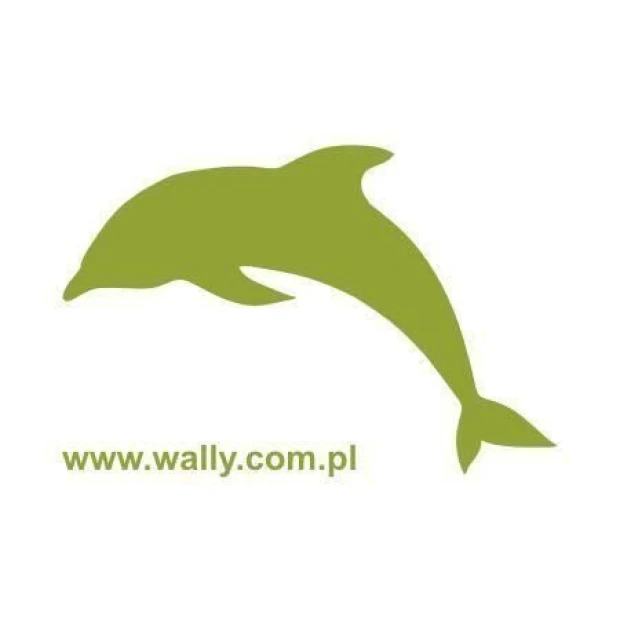 Stylish dolphin painting template 0812 in a soft green shade, perfect for a child\'s room.