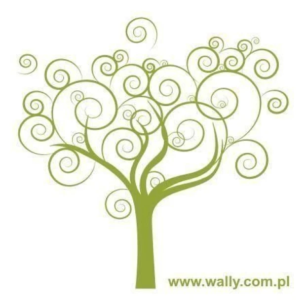 Stylish tree painting template 0782 in soft green shades, perfect for modern interiors.