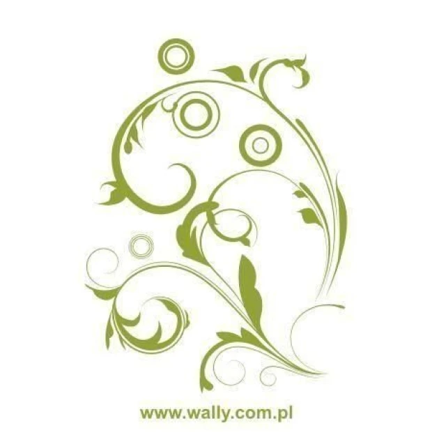 Elegant floral painting template 0795 in soft green shades, perfect for a modern nook.