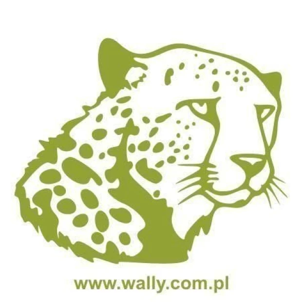 Stylish cheetah painting template in vibrant green, perfect for modern interiors.