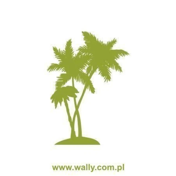 Palm painting stencil 0776 in an energetic green shade, perfect for revitalizing modern interiors.