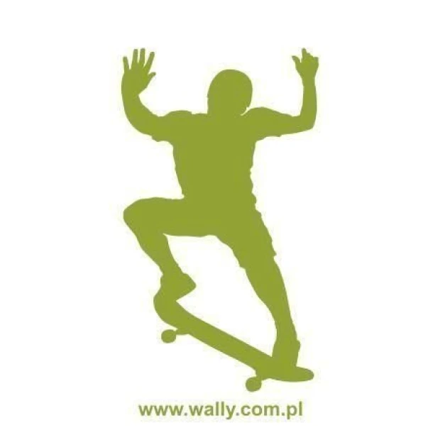 Dynamic skateboard pattern in a vibrant green shade, perfect for a modern youth room.