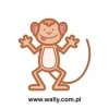 Joyful monkey sticker 0967, perfect for a colorful children\'s room, adding energy and smiles.