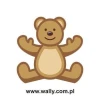 Charming sticker with a cheerful bear, perfect for a child\'s room, adding joy and color.