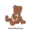 Charming bear sticker 0958, perfect for a cozy children\'s room in warm shades of brown.