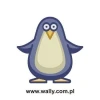 Charming penguin sticker 0966, perfect for a child\'s room, adds a cheerful touch to any space.