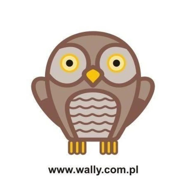 Charming minimalist owl sticker, perfect for a child\'s room or a creative office.