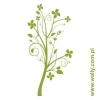 Stylish tree painting template 0946 in a soft green shade, perfect for spring decor.