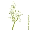 Elegant tree painting template 0947 in spring green shades, perfect for refreshing modern decor.