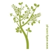 Stylish tree painting template 0949 in shades of green, perfect for refreshing modern interiors.