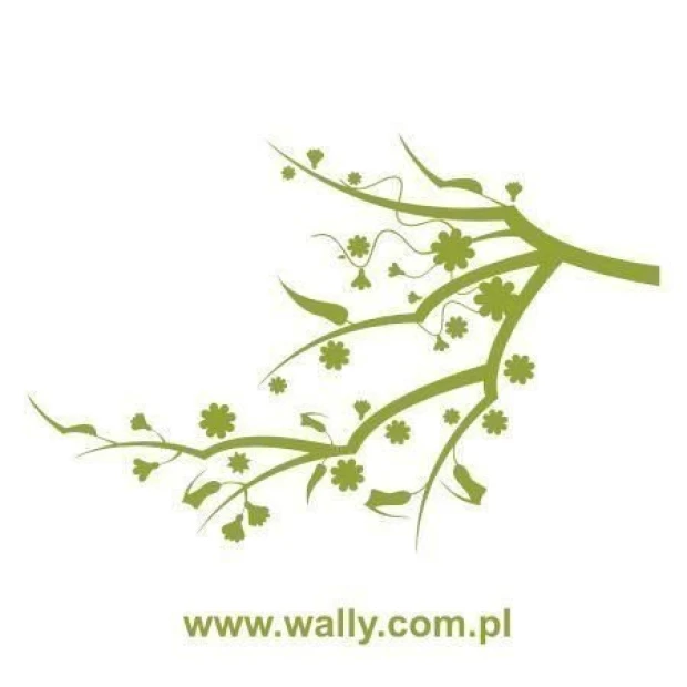 Painting template branch 0938 in a fresh green tone, perfect for decorating a minimalist nook.