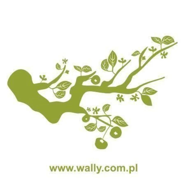 Painting template branch 0940 in vibrant green, perfect for brightening up a child\'s room or cozy space.