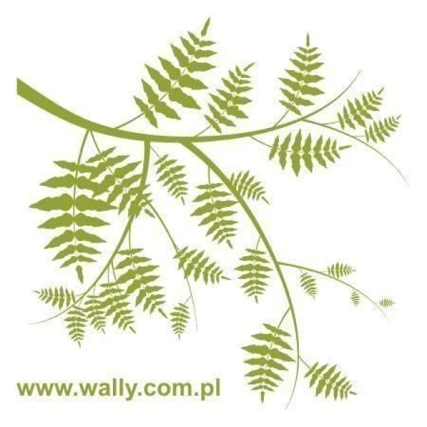 Delicate painting template branch 0941 in shades of green, perfect for creating a relaxing atmosphere.