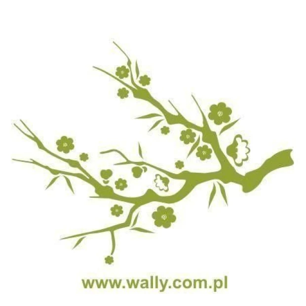 Stylish branch with green flowers, perfect for spring decor in a modern interior.