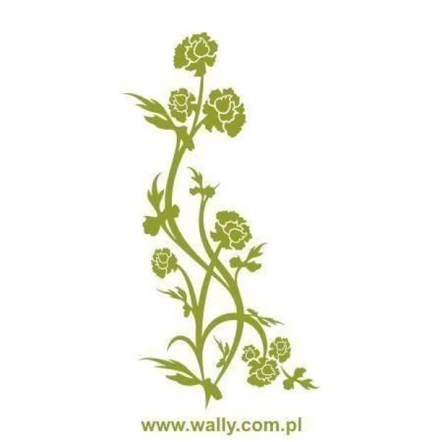 Elegant floral painting template 0894 in vibrant green, perfect for refreshing modern decor.