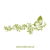 Delicate floral and butterfly painting template, perfect for decorating a wall in a modern home.