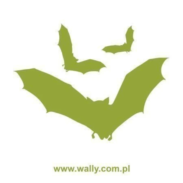 Green bats, perfect for decorating a child\'s room or for Halloween.
