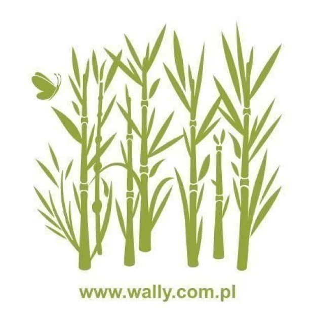 Bamboo painting template 1046 - Features vertical, slender stems and bamboo leaves with a butterfly design.