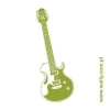 Guitar painting template 1048 - Graphic design featuring an electric guitar shape with clear lines and details.