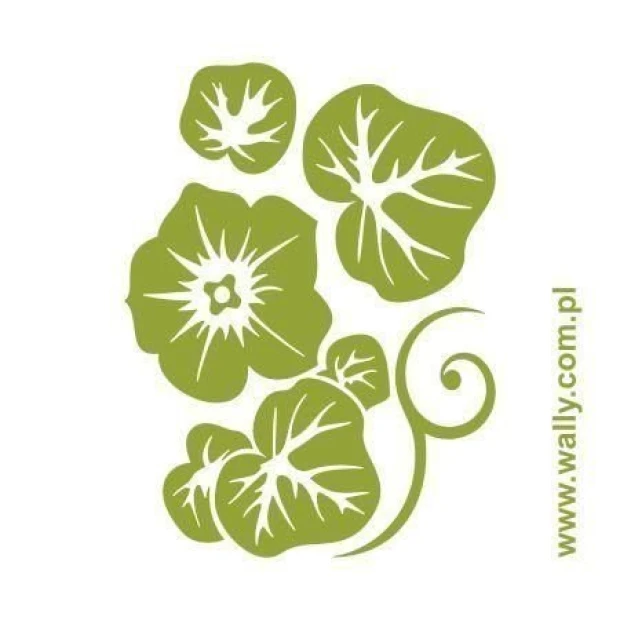 Stylish floral painting template in shades of green, perfect for modern interiors.