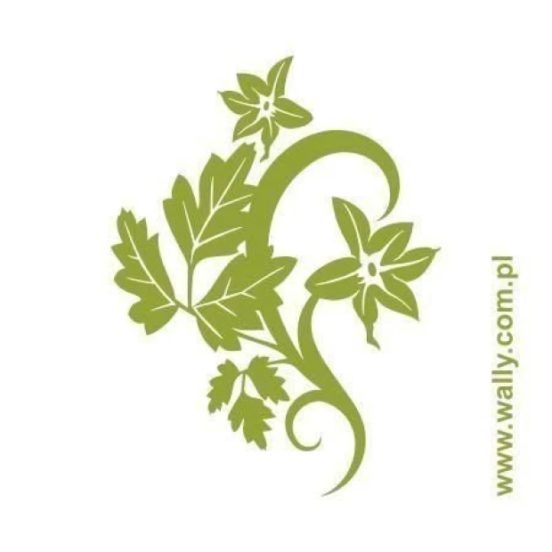 Elegant floral painting template 0981 in shades of green, perfect for refreshing a modern interior.