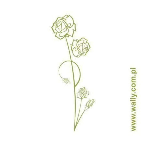 Elegant painting template with delicate, stylized flowers, perfect for minimalist interiors.