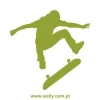 Skater 1023 painting template - Graphic design featuring a skater in motion jumping over a skateboard.