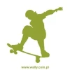 Skater painting template 1025 - Graphic design featuring a skater in a dynamic pose on a skateboard.