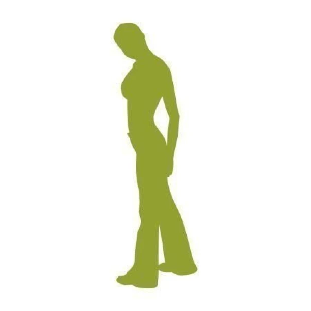 Super Lady 1007 painting template - Graphic design featuring a slightly bent figure with clear contours.