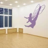 Elf painting stencil in a soft purple shade, perfect for a minimalist children\'s room.