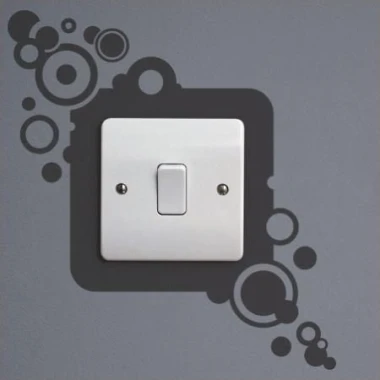Painting template contact 1075 - Graphic pattern with circles of various sizes arranged throughout.