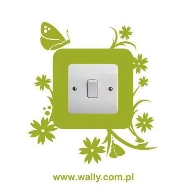 Painting template contact 1082 - Graphic design featuring a butterfly and floral elements like flowers and leaves.