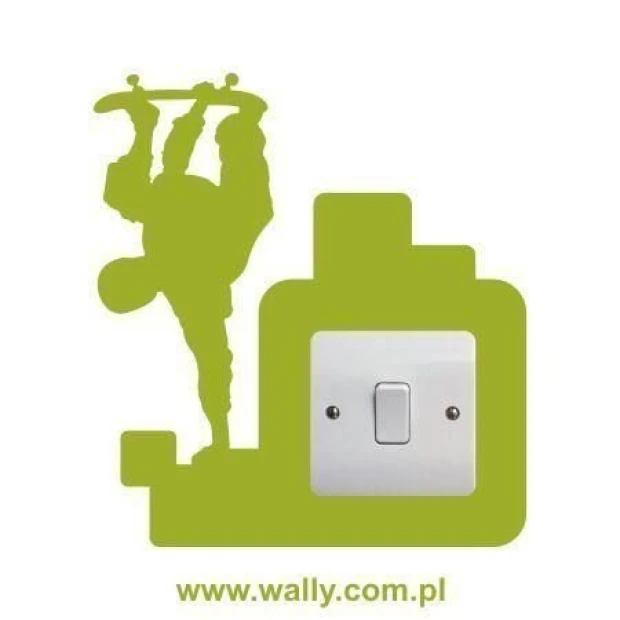 Painting template contact 1094 - Graphic design featuring a skateboarder in an inverted position, with a rectangular switch.