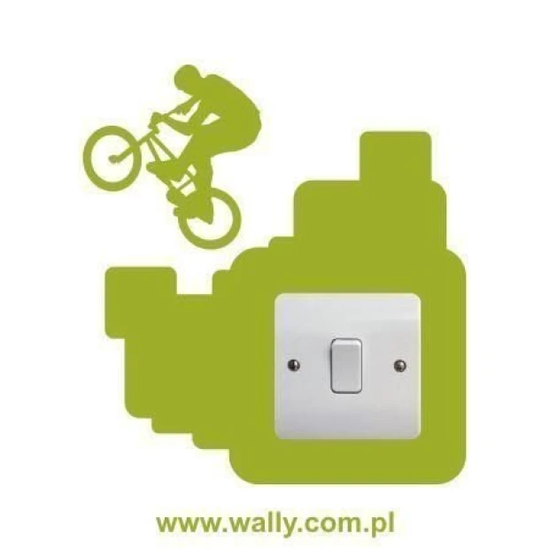 Painting template contact 1095 - Graphic design featuring a cyclist jumping over stairs.