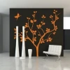 Painting template tree 1035 - Modern living room design. Dark walls, minimalist furniture.