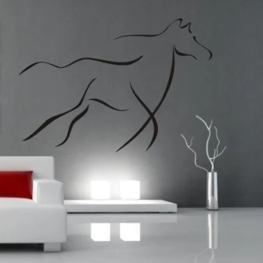 Elegant horse painting template 06, dynamically highlighting the modern style of the living room.
