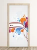 Abstract pattern in vibrant colors, perfect for enlivening doors in a modern interior.