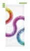 Abstract door wallpaper in vibrant colors, perfect for modern interiors or creative spaces.