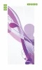 Abstract door wallpaper in shades of purple, perfect for modern interiors, adding a stylish touch.