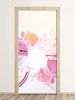 Abstract door wallpaper 318 in pastel shades, perfect for a modern interior.