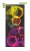 Abstract door wallpaper with colorful bubbles, perfect for a modern loft-style interior.