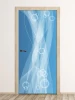Abstract blue door wallpaper, perfect for modern interiors, adding a stylish touch.