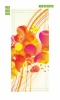 Abstract door wallpaper in vibrant colors with dynamic shapes, perfect for modern interiors.