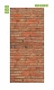 Brick wall door wallpaper - Graphic design featuring bricks in shades of brown and red.