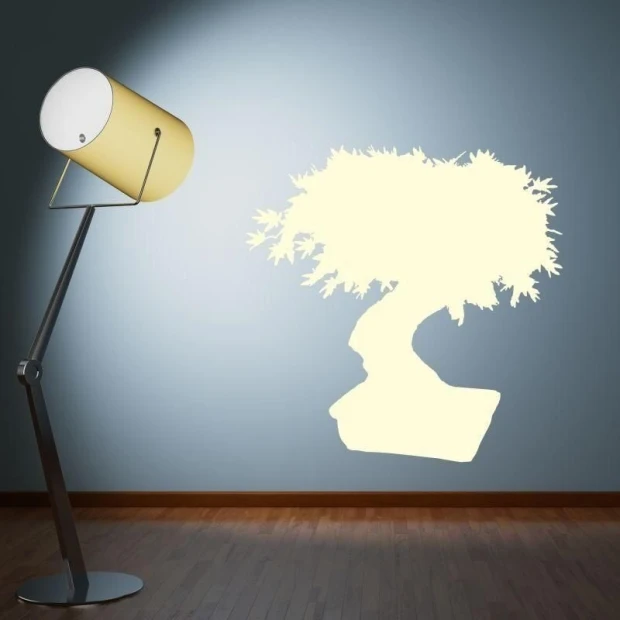 Elegant bonsai tree sticker, perfect for modern interiors, adding character to your wall.