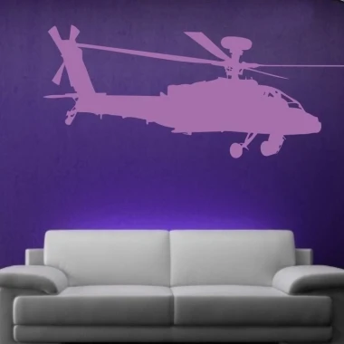Stylish helicopter sticker 1601 in soft pink, perfect for a modern child\'s room.