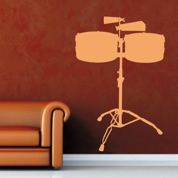 Drum sticker 1611 in vibrant color, perfect for a modern living room, adding rhythm and style.
