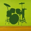 Stylish drum sticker in vibrant green, perfect for a modern youth room.