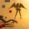 Elegant minimalist angel silhouette, perfect for a modern living room, adding character.