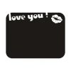 Chalk sticker 039 lips - Black rectangle with white text "love you!" and lip graphic.